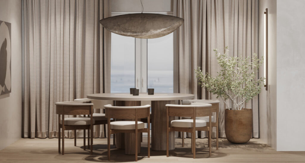 Beautifully-designed-dining-area-services-in-Kasaragod-with-comfortable-seating-and-cozy-lighting